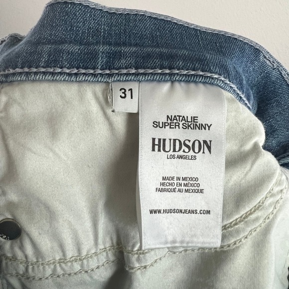 Hudson Natalie Jeans Women's 31 Super Skinny Mid Rise Medium Wash Stretch - Picture 6 of 8